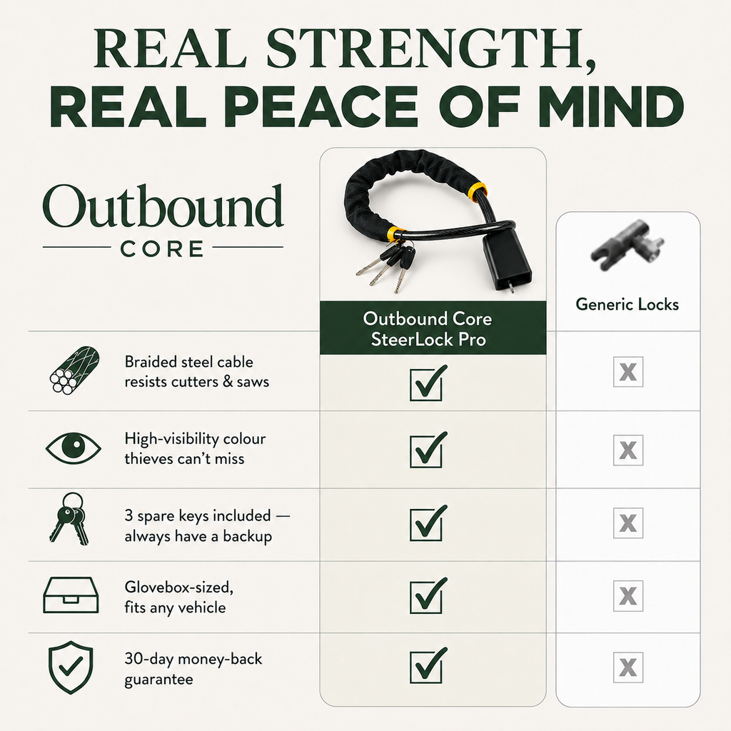 SteerLock Pro - Heavy-Duty Steering Wheel Lock