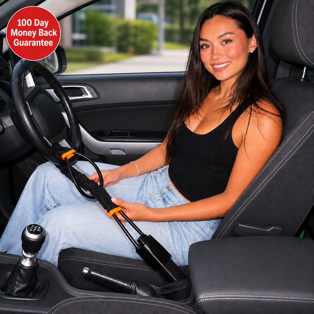 SteerLock Pro - Heavy-Duty Steering Wheel Lock
