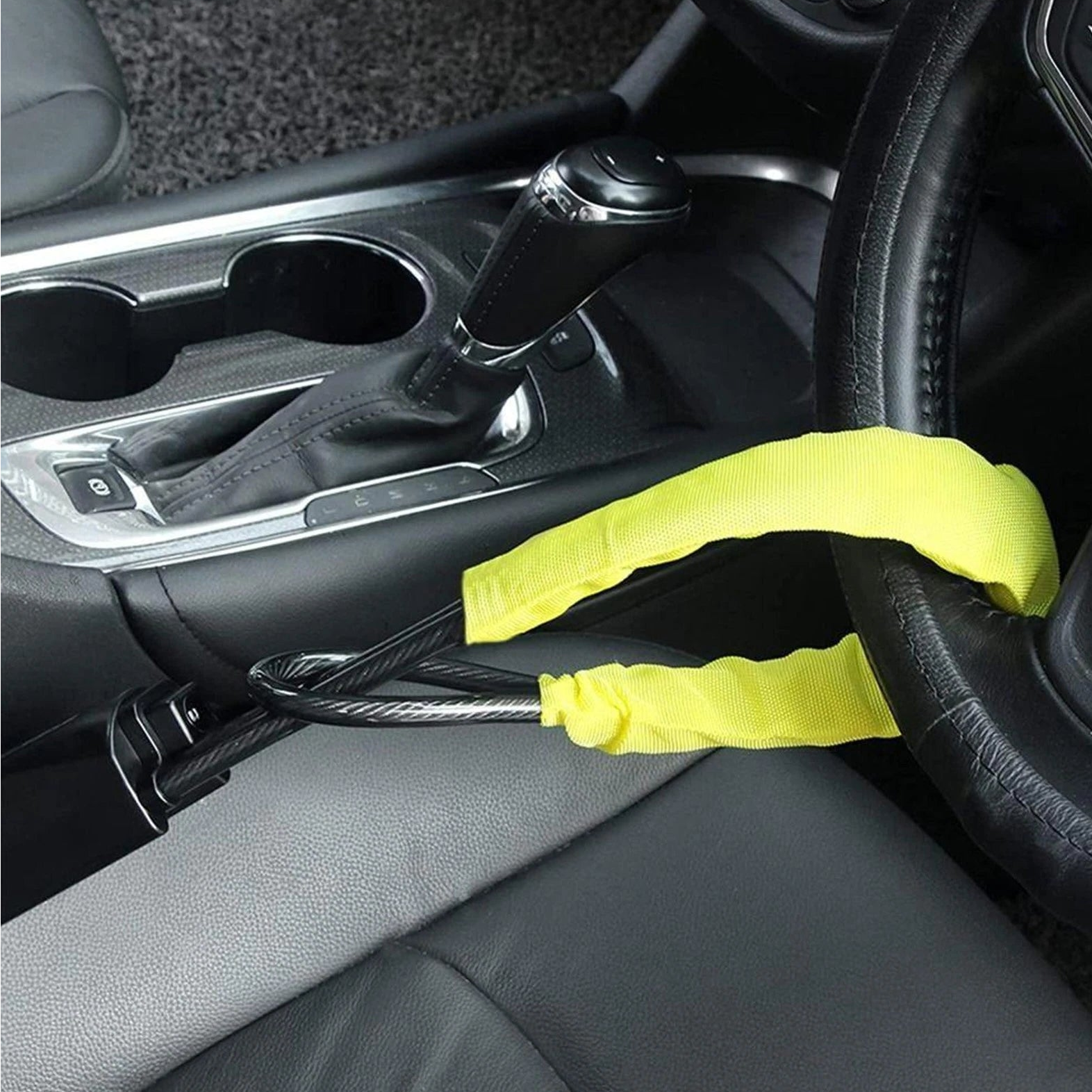 SteerLock Pro - Heavy-Duty Steering Wheel & Seat Belt Lock
